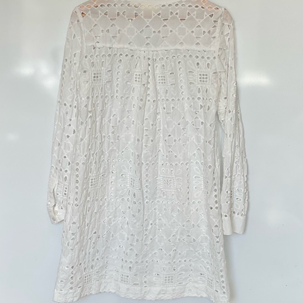 Anthropologie Maeve women’s white lace tunic dress cover-up. - Picture 2 of 8
